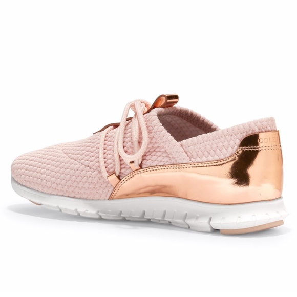 Cole Haan Zerogrand Quilted Sneaker in Peach Blush - Picture 2 of 7